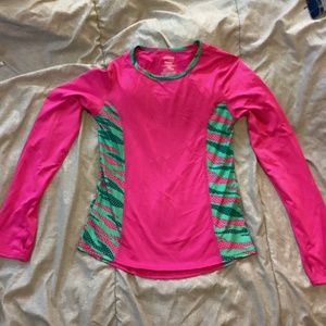 Girl Danskin Active Wear Shirt Size 14 16 Long Sleeve Thumb Holes Dance